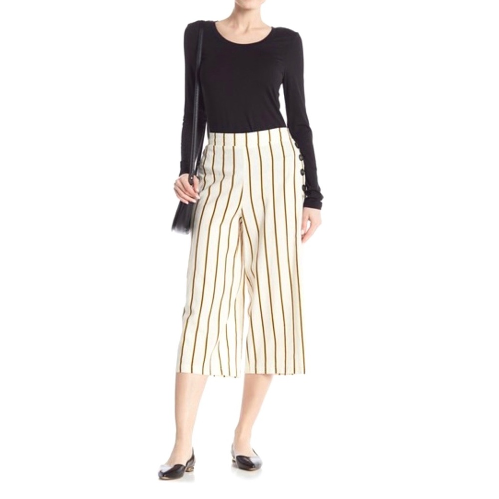 H&M Women's Wide Leg Stripped Pants.